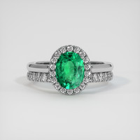 1.51 Ct. Emerald Ring, 18K White Gold 1