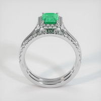 0.82 Ct. Emerald Ring, 18K White Gold 3