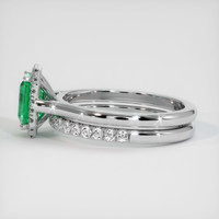 0.82 Ct. Emerald Ring, 18K White Gold 4