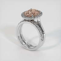 2.83 Ct. Gemstone Ring, 18K White Gold 2