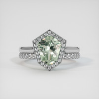 2.55 Ct. Sapphire Ring, 18K White Gold 1