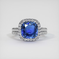 5.39 Ct. Sapphire Ring, 18K White Gold 1