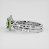 2.11 Ct. Green Sapphire Ring, 18K White Gold 4