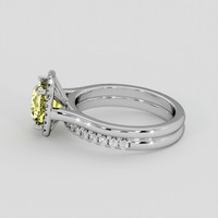 2.30 Ct. Yellow Sapphire Ring, 18K White Gold 4