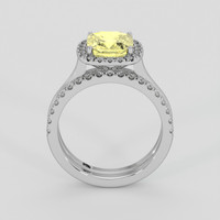 2.34 Ct. Yellow Sapphire Ring, 18K White Gold 3