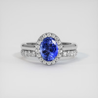 1.76 Ct. Blue Sapphire Ring, 18K White Gold 1