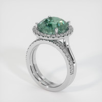 7.03 Ct. Sapphire Ring, 18K White Gold 2