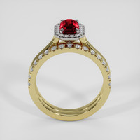 1.01 Ct. Ruby Ring, 14K White & Yellow 3