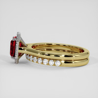 1.01 Ct. Ruby Ring, 18K White & Yellow 4