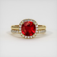 1.28 Ct. Ruby Ring, 14K Yellow Gold 1