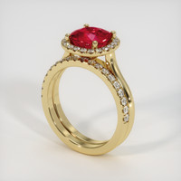 2.03 Ct. Ruby Ring, 14K Yellow Gold 2