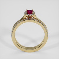 0.51 Ct. Pinkish Red Ruby Ring, 14K Yellow Gold 3