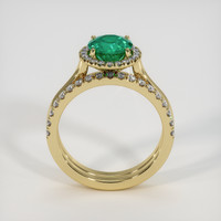 1.29 Ct. Emerald Ring, 18K Yellow Gold 3