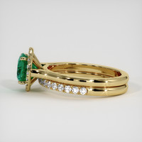 1.29 Ct. Emerald Ring, 18K Yellow Gold 4