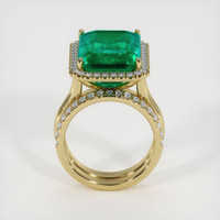 11.15 Ct. Emerald Ring, 18K Yellow Gold 3