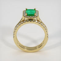 1.19 Ct. Emerald Ring, 18K Yellow Gold 3