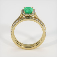 0.82 Ct. Emerald Ring, 18K Yellow Gold 3