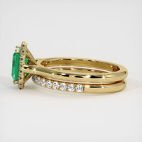 0.82 Ct. Emerald Ring, 18K Yellow Gold 4