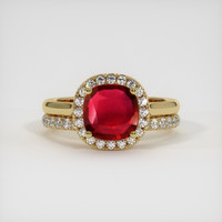 2.03 Ct. Ruby Ring, 18K Yellow Gold 1