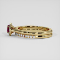 0.51 Ct. Pinkish Red Ruby Ring, 18K Yellow Gold 4