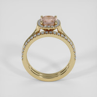 2.15 Ct. Pinkish Brown Sapphire Ring, 18K Yellow Gold 3
