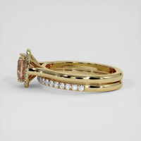 2.15 Ct. Pinkish Brown Sapphire Ring, 18K Yellow Gold 4