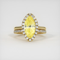 3.96 Ct. Sapphire Ring, 18K Yellow Gold 1