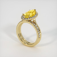 3.96 Ct. Sapphire Ring, 18K Yellow Gold 2