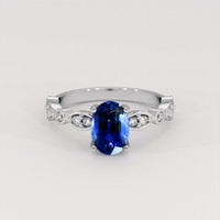 1.54 Ct. Blue Sapphire Ring, Platinum 950 1