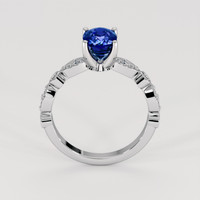 1.54 Ct. Blue Sapphire Ring, Platinum 950 3