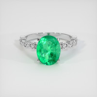 2.80 Ct. Emerald Ring, Platinum 950 1