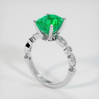 2.80 Ct. Emerald Ring, Platinum 950 2