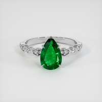 1.49 Ct. Emerald Ring, Platinum 950 1