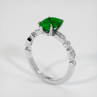 1.49 Ct. Emerald Ring, Platinum 950 2