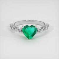 1.46 Ct. Emerald Ring, Platinum 950 1