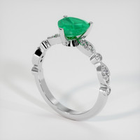 1.46 Ct. Emerald Ring, Platinum 950 2