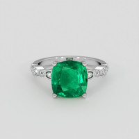 3.37 Ct. Emerald Ring, Platinum 950 1
