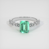 1.30 Ct. Emerald Ring, Platinum 950 1