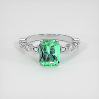 1.61 Ct. Emerald Ring, Platinum 950 1