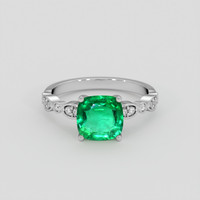 2.77 Ct. Emerald Ring, Platinum 950 1