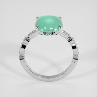 4.30 Ct. Greenish Blue Jade Ring, Platinum 950 3