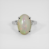 8.66 Ct. Multi Color Opal Ring, Platinum 950 1