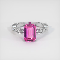 2.03 Ct. Pink Sapphire Ring, Platinum 950 1