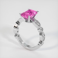 2.03 Ct. Pink Sapphire Ring, Platinum 950 2