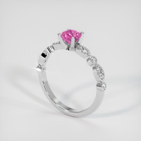 0.92 Ct. Pink Sapphire Ring, Platinum 950 2