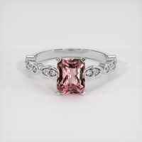 1.75 Ct. Purplish Pink Sapphire Ring, Platinum 950 1