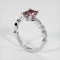 1.75 Ct. Purplish Pink Sapphire Ring, Platinum 950 2