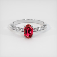 0.85 Ct. Ruby Ring, Platinum 950 1