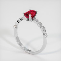 0.85 Ct. Ruby Ring, Platinum 950 2