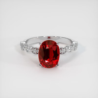 3.07 Ct. Ruby Ring, Platinum 950 1